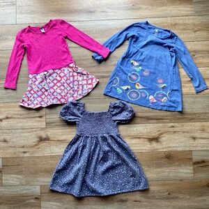 Lot of 3 Girls Dresses Size 6, Tea Collection and Cat & Jack